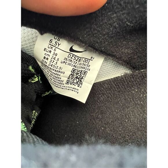 Nike Air Force 1 LV8 GS Black Ghost Green DZ5287-001 Size 6.5Y(USED, Good) - Picture 5 of 6